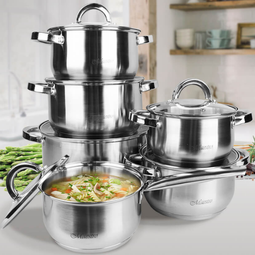 Набір каструль 12 предметів MR-2120-12 Maestro Житомир - изображение 2