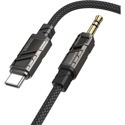 Кабель мультимедийный USB-C to 3.5mm M 1.0m BL22 black BOROFONE (6941991117763) Винница - изображение 1