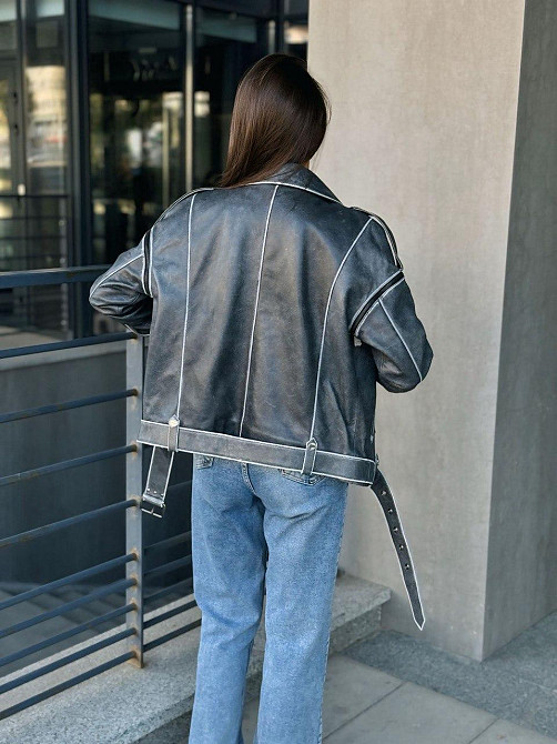 Жіноча шкіряна куртка косуха трансформер р 48 Харків - фото 6