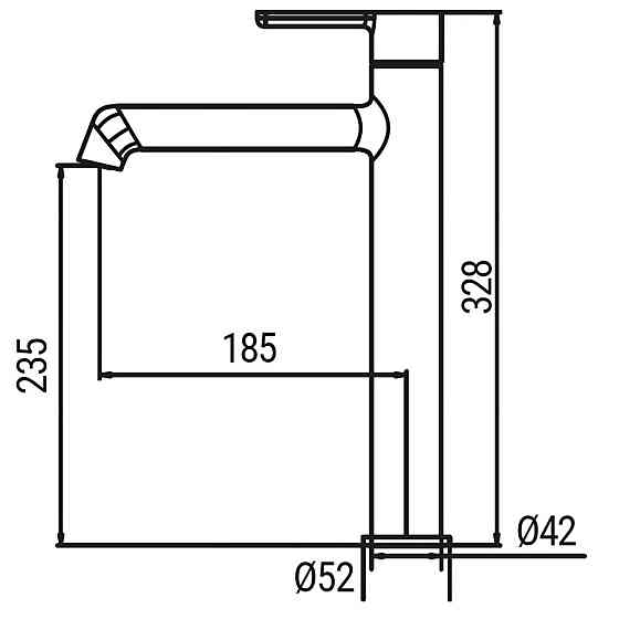 Высокий смеситель для умывальника Koer KB-11029-01 хром KR5479 Харьков