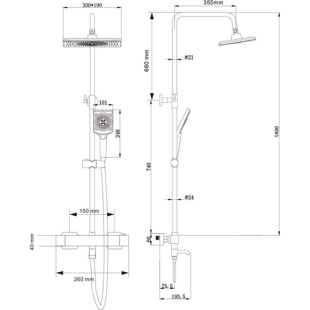 Душевая система Globus Lux Termostatic GLM-0041TE (000032169) Киев - изображение 8