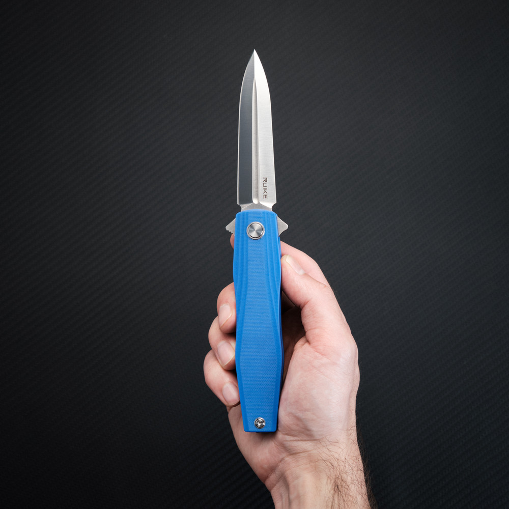 Ніж складаний туристичний Ruike P188-E, (9.1 см) D2 / G10 синій Киев - изображение 13