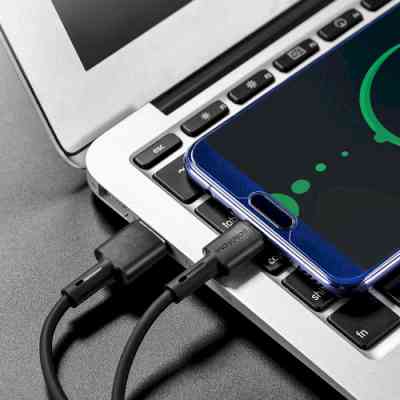 Дата кабель USB 2.0 AM to USB-C 1.0m 3A silicone BX31 black BOROFONE (6931474710390) Винница