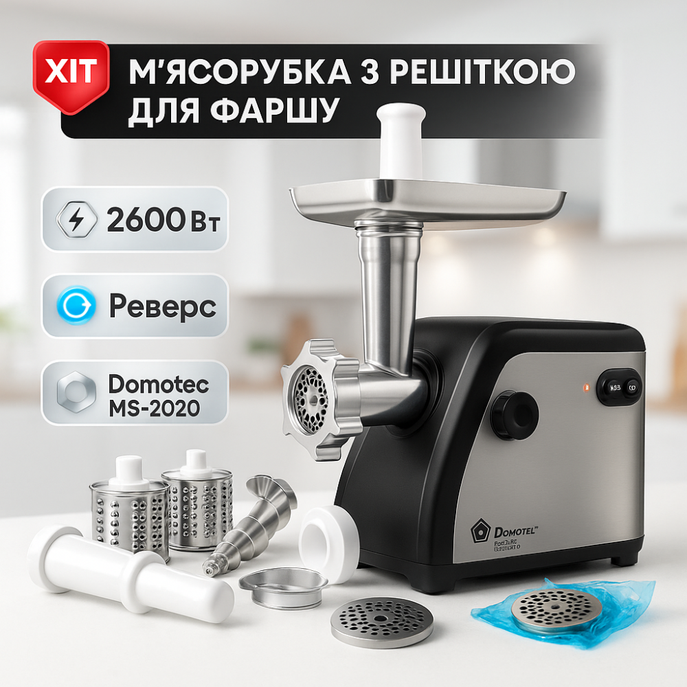 Мощная мясорубка с насадками для колбас, Мощная домашняя мясорубка высокой мощности SI-55 Львов - изображение 13