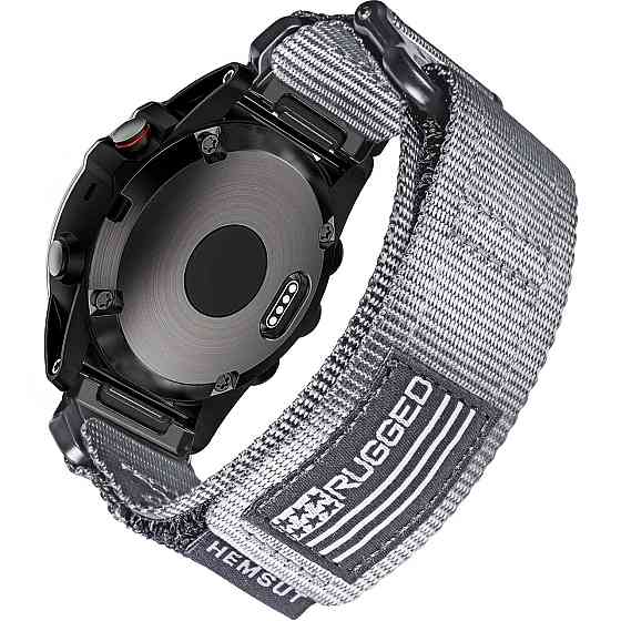Ремінець для годинника Hemsut HGA125 Super Rugged Garmin Grey 20 mm SBR Київ