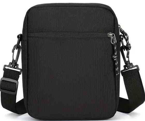 Стильна Чоловіча Чорна Сумка через Плече з с готическим принтом черепа Харків