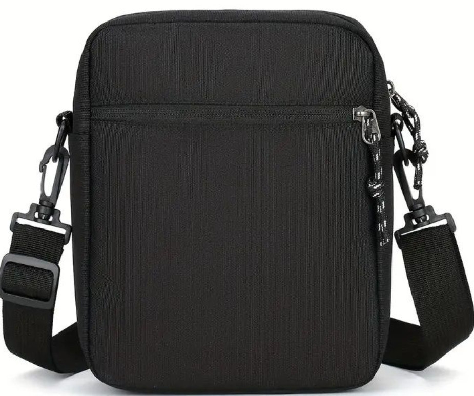 Стильна Чоловіча Чорна Сумка через Плече з с готическим принтом черепа Харьков - изображение 1