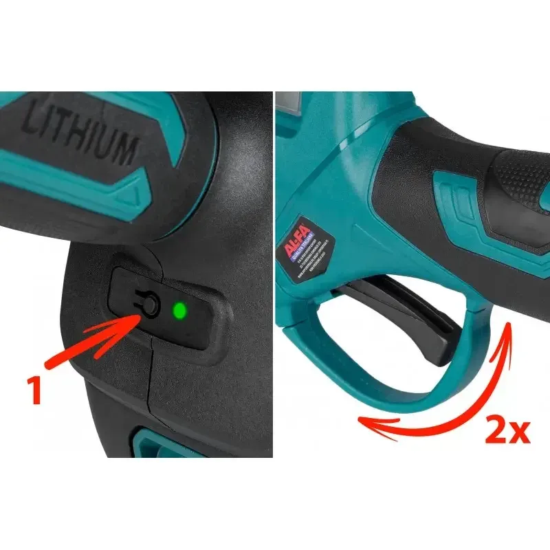 Безщітковий акумуляторний секатор AL-FA,Акумуляторні садові секатори ALCPS4521,Секатор акумуляторний Леза сталь Львів - фото 9