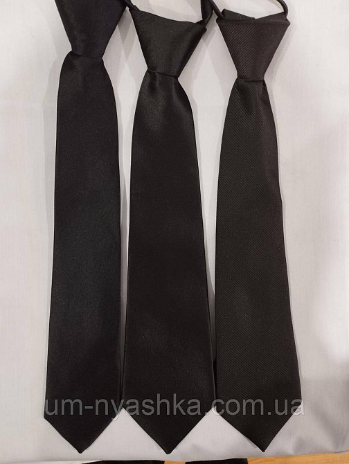 Галстук школьный детский черный на молнии Кривой Рог - изображение 2