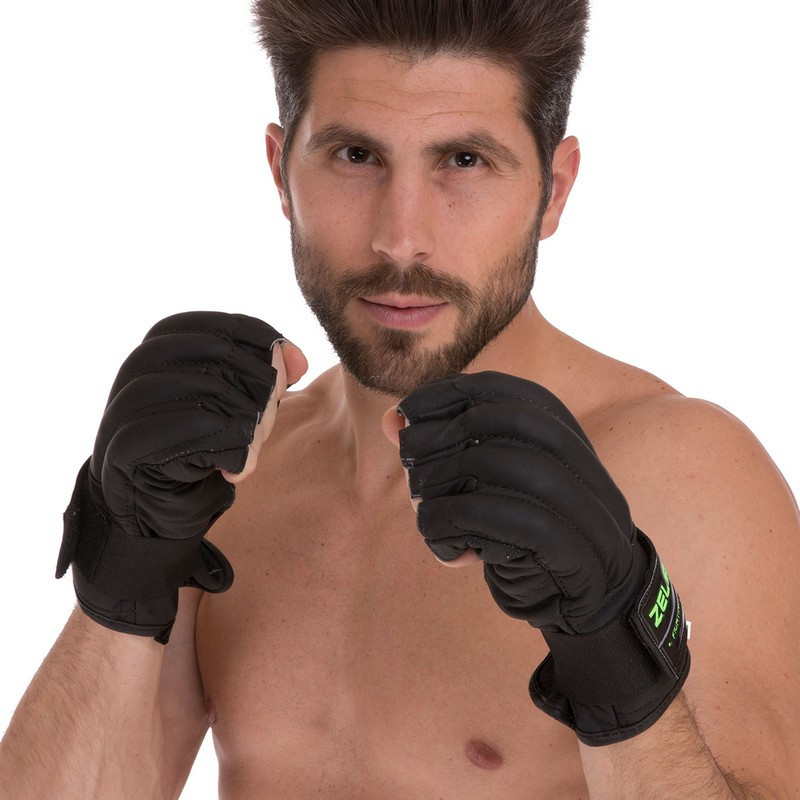 Снарядні рукавички шкіряні ZELART VL-3097 розмір S-XL Рукавички для боксу та єдиноборств Київ - фото 4