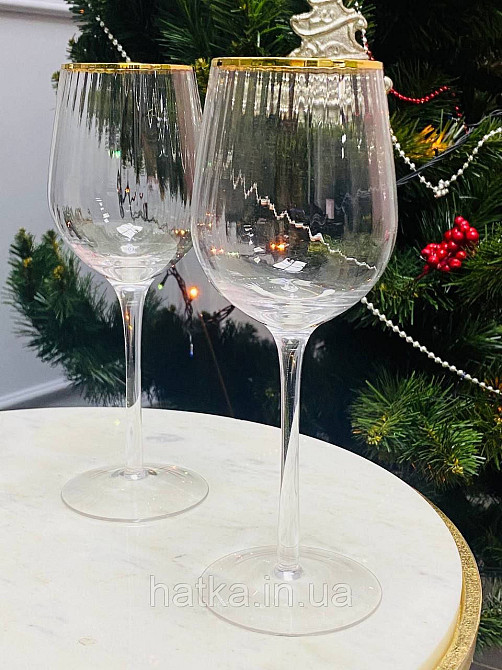 Набір келихів 2 шт. для мартіні та шампанського 200 мл «Грінвіль» смарагдове скло Київ - фото 6