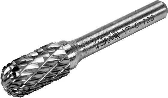 Фреза циліндрична округлена з карбіду вольфрама YATO, Ø=10 мм, l=56/16 мм, з шпинделем Ø=6мм [40/80] Одеса