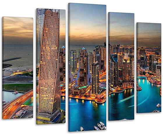 Модульная картина Ночной город Art-67_5 115x170 см Киев