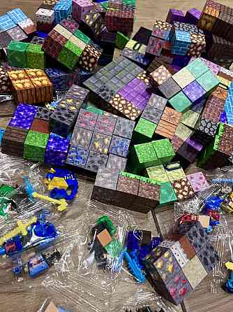 Магнітний конструктор Minecraft | 100 кубиків-блоків на магнітах (аналог гри Майнкрафт) Київ