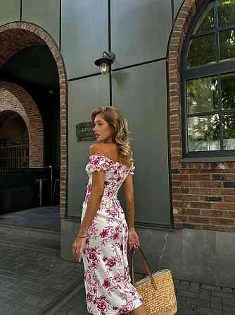 Жіноче стильне елегантне довге плаття зі штапелю Рожевий, 44/46 Одеса