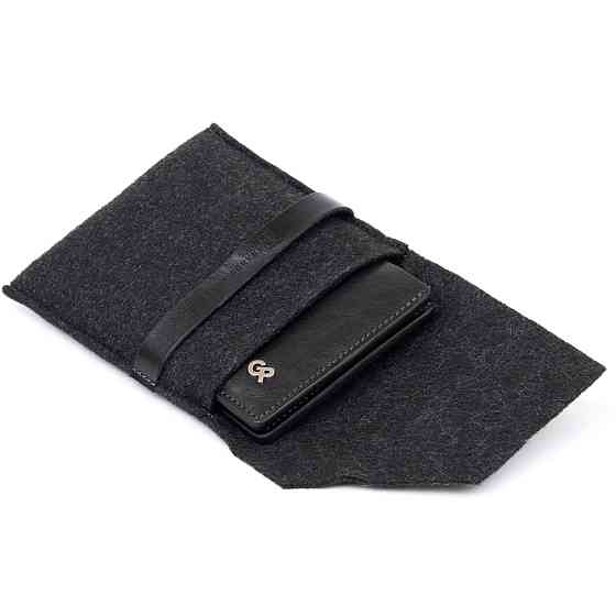 Стильное портмоне-кредитница комби в гладкой коже GRANDE PELLE 11327 Черное Киев