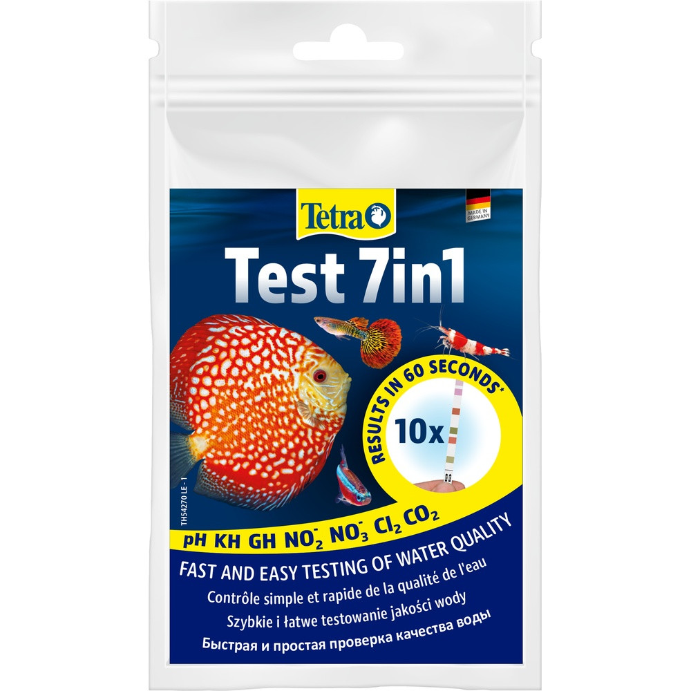 Набір тестів Tetra Test 7in1 для акваріумів для вимірювання параметрів води індикаторні 10шт Київ - фото 1