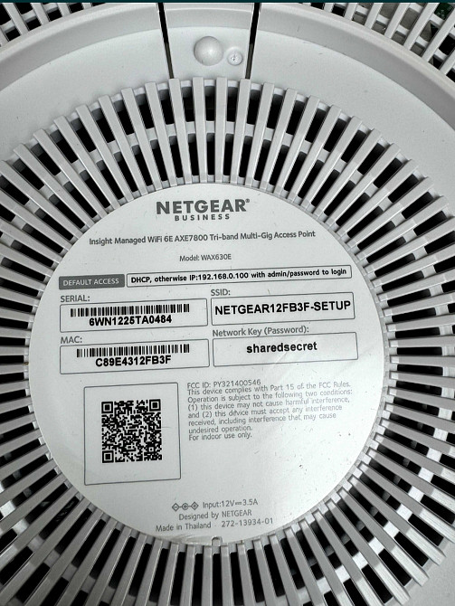 Мережеве обладнання Точка доступу: Netgear Wax630e AXE7800 Wi-Fi 6E POE. Київ - фото 2
