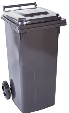 Контейнер для ТПВ 240 л пластик темно-сірій Алеана Житомир - фото 1