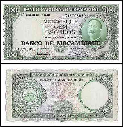 Мозамбик / Mozambique 100 escudos 1961(76) Pick 117 UNC Полтава