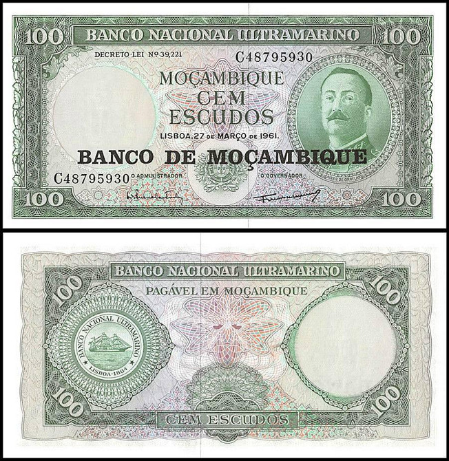 Мозамбік / Mozambique 100 escudos 1961(76) Pick 117 UNC Полтава - фото 1