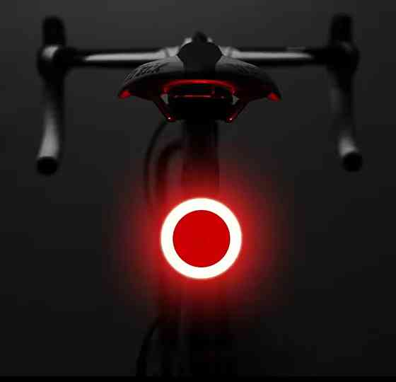 Велосипедный светодиодный задний led фонарь от USB 4 см черный Киев