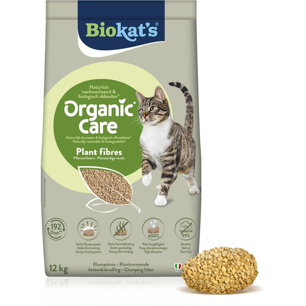 Наповнювач рослинний Biokats для котячого туалету Organic Care 30л/12кг Киев - изображение 2