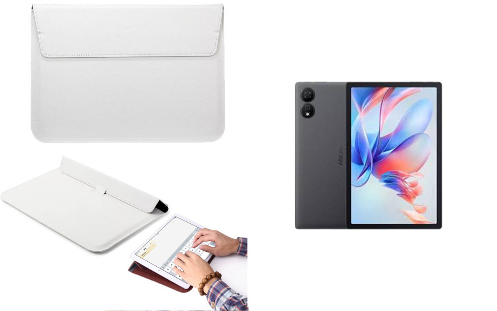 Чехол-конверт VitoCase для Blackview OSCAL Pad 80, с функцией подставки для планшета Белый Киев - изображение 1