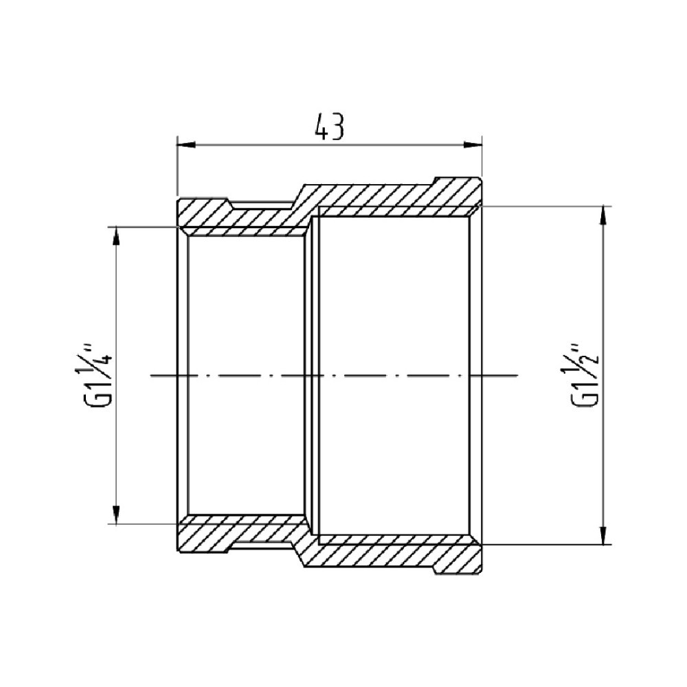 Муфта редукова Thermo Alliance Forte 1 1/2х1" 1/4 ВВ SF3574032 Київ - фото 8
