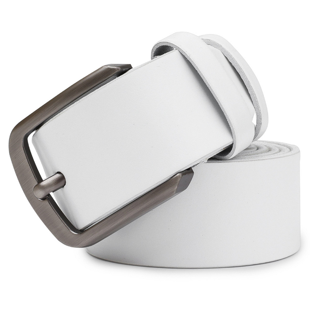 Ремінь шкіряний унісекс Vintage 20729 Білий Київ - фото 6