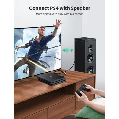 Кабель мультимедійний Optical Toslink 1.0m AV122 black Ugreen (70890) Вінниця - фото 6