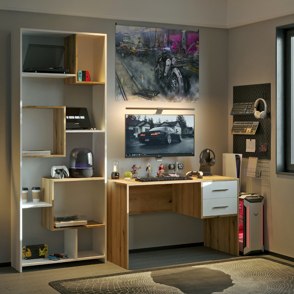 Офисный стол Doros Т3 120х68х78 см Дуб евок/Белый (DRS-011445) Львов - изображение 1