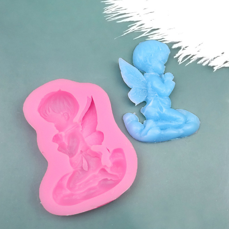 Молд силіконовий Ангел 77 на 58 мм рожевий Київ - фото 18