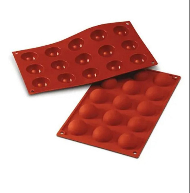 Форма силиконовая на 15 изделий 29 х 17 см Полусфера для желе, мармелада, конфет Одесса - изображение 2