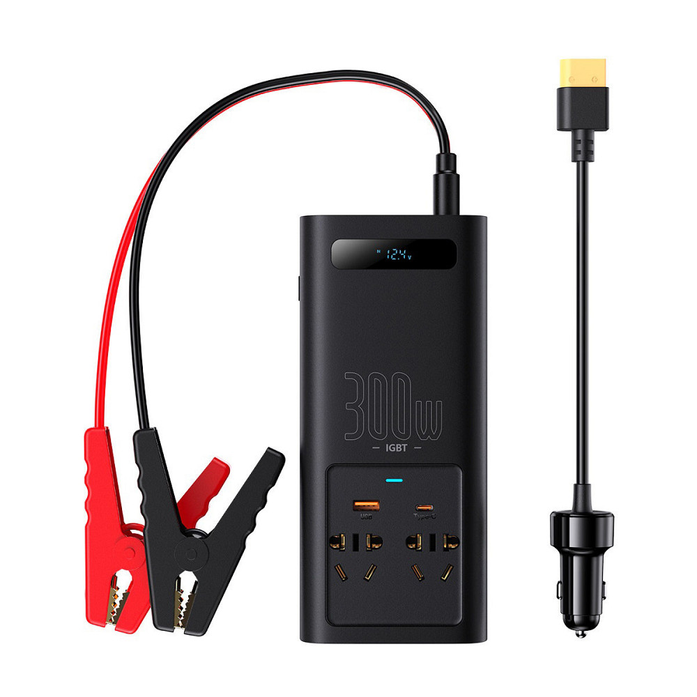 Автомобильный инвертор Baseus In-Car Inverter 300W 220V CN EU CGNB000101 (Черный) Николаев - изображение 3