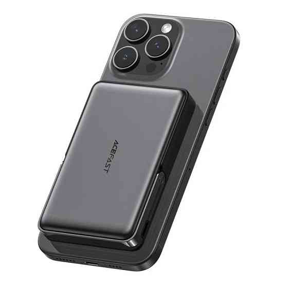 Зовнішній акумулятор ACEFAST M17 PD20W/22.5W magnetic fast charging power bank with built-in stand 10000mAh Black Київ