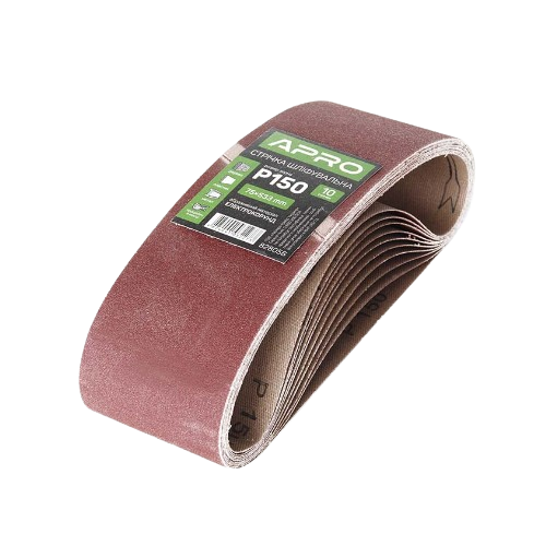 Стрічка шліфувальна 75*533мм P150 10 шт/уп APRO Житомир - изображение 1