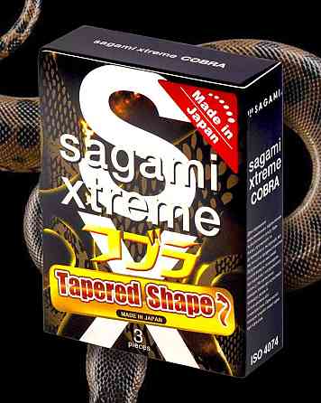 Презервативи латексні Sagami Xtreme Tapered Shape Cobra паковання 3 шт. Sex Aura Київ