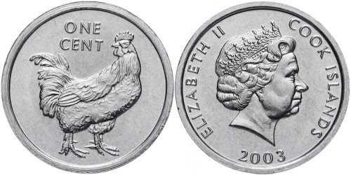 1 цент 2003 Острова Кука — Петух UNC Полтава - photo 1