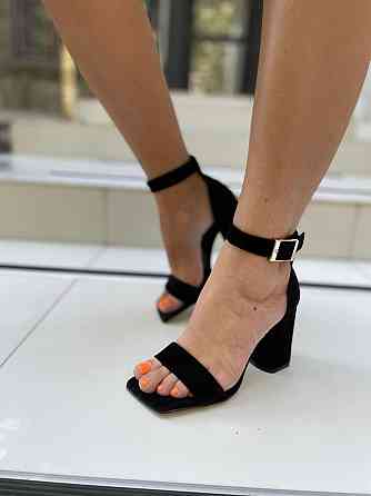 SANTINI Босоніжки жіночі чорні з натуральної замші SANTINI 957365-21 літні відкриті / Босоніжки Коломыя