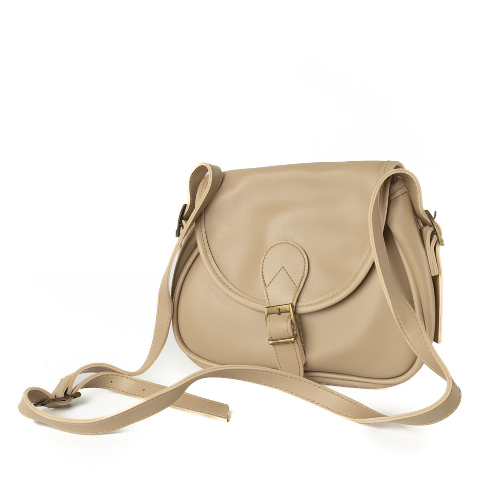 Сумка женская через плечо из качественной искусственной кожи, стильная сумочка, Бежевый Каменец-Подольский - изображение 1