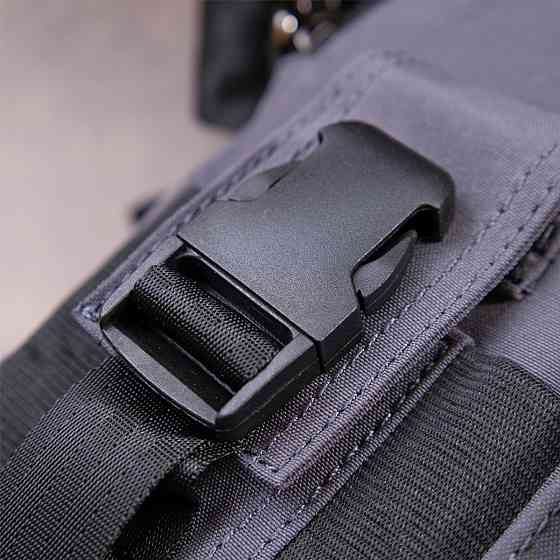 Універсальна текстильна чоловіча сумка на два відділення Графитовая (Vintage) Київ