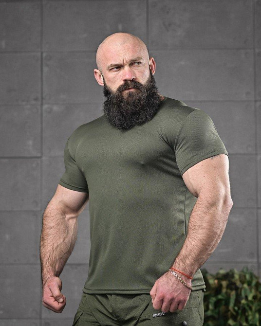 Тактична футболка для відведення поту odin вселенна олива ДЛ6543 Одесса - изображение 3