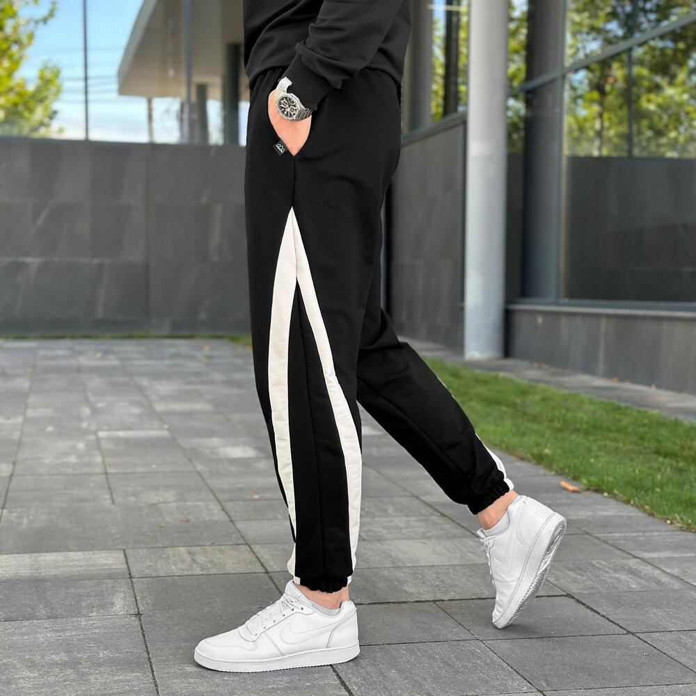 Чоловічі чорні джогери з кишенями Pobedov Shade двоколірні Київ - фото 7