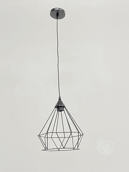 VALESO Підвісний світильник на один плафон VALESO -1 Геометрія чорний E27 Коломыя - изображение 1