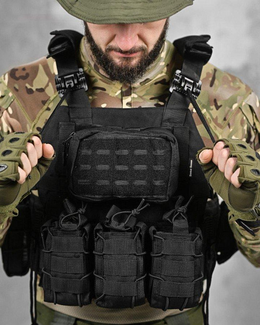 Плитоноска 4 сброса black Single Sword  ВТ1096 Одесса - изображение 4