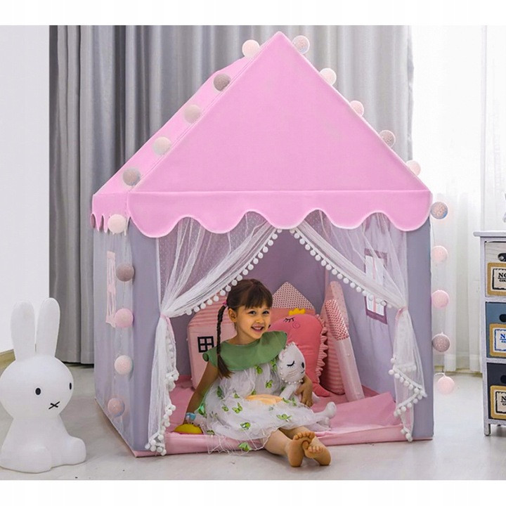 Дитячий Намет - ігровий будиночок з лампами + чохол Kruzzel (22653) Pink Нововолинськ - фото 8