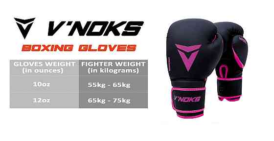 Рукавички боксерські для боксу та єдиноборств професійні оригінальні V`Noks Ultima Black Fuxia 10 унцій Київ