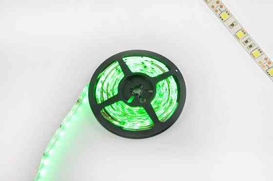 Стрічка світлодіодна SMD 5050 (зелена, вологостійка, 60 кріст/1м, бухта 5м) Київ