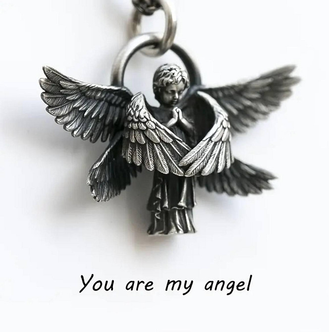Підвіска ангел-охоронець з крилами – кулон-оберіг на ланцюжку Київ - фото 4